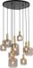Light & Living Hanglamp Lekar 9-Lamps - Antiek Brons/Smoke