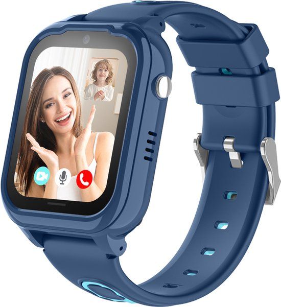 Protectly Kids Smartwatch - GPS Horloge Kind Met Simkaart - Blauw