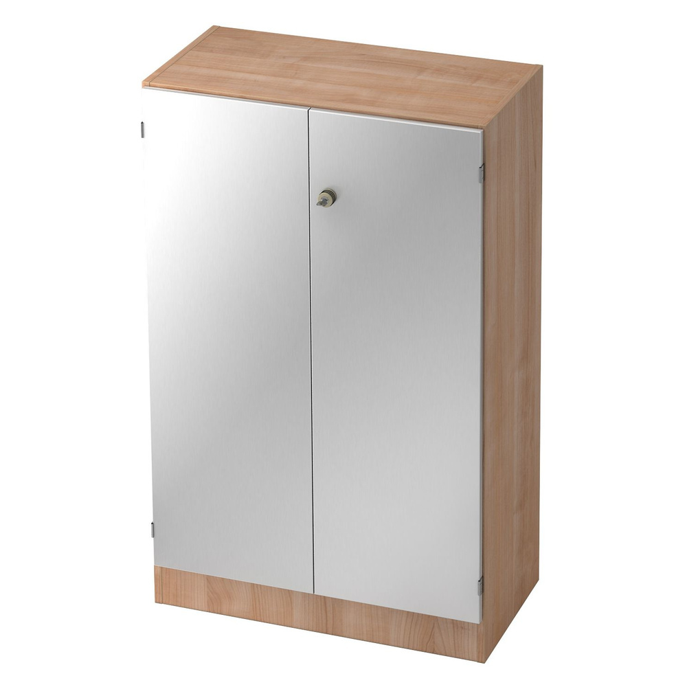 hjh OFFICE PRO Wandkast | Walnoot/Zilver | 80 x 42 x 127 cm | Signa K 6550 SG