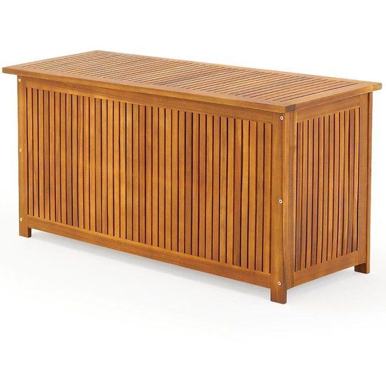 Casaria Kussenbox - Acacia Hout Weerbestendig Opbergbox 115cm - Bruin