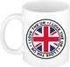 Bellatio Decorations Cadeau koffiemok UK - vlag - I love - 300 ml - keramiek - wit