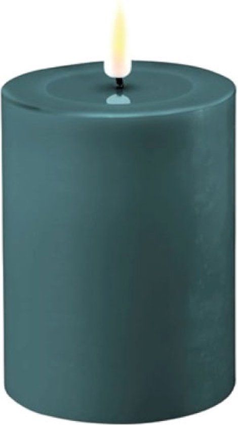 Deluxe Homeart LED Kaars - Jade Groen - 7,5 x 10 cm - 3D Vlam