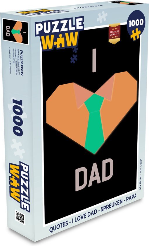 MuchoWow Puzzel Quotes - I love dad - Spreuken - Papa - Legpuzzel - Puzzel 1000 stukjes volwassenen