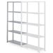 MANORGA Uitbreiding stellingkast 5 Planken 1.250 x 400 x 2.000 mm Grijs