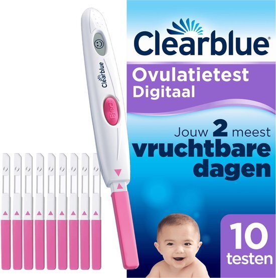 Clearblue Ovulatietest Digitaal - Set met 1 digitale houder en 10 testen