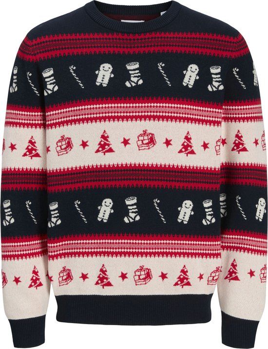 JACK&JONES JJXMAS NOEL KNIT CREW NECK Heren Gebreide truien XL