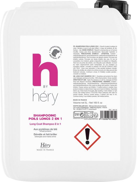Hery H By Hery Shampoo Hond Voor Lang Haar 5 Ltr