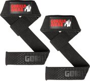 Gorilla Wear Gevoerde Siliconen Lifting Straps - Zwart