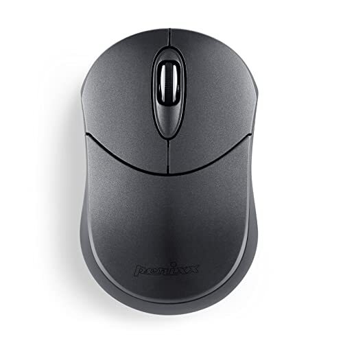 Perixx PERIMICE-802IN Mouse Ottico Bluetooth Senza Fili - Design portatile - compatibel met pc, laptop, tablet en smartphone Windows, iOS en Android - grafietgrijs