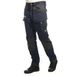 Lee Cooper Stretch cargobroek voor heren, marineblauw, 30W x 31L