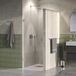 Brauer Void - Carving Nisdeur - Helder Glas - 60 x 200 cm - Omkeerbaar - incl. Glascoating - PVD RVS-Kleurig Geborsteld