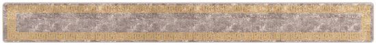 vidaXL - Tapijt - Runner - MARSA - Grijs en Goud - 50 x 450 cm - Polyester en PVC