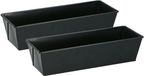 Alpina Bakvorm - 2x - metaal - anti-aanbaklaag - zwart - 30 x 11 cm
