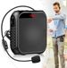KungFu Amplificateur vocal sans fil – enceinte rechargeable avec microphone-casque, batterie 2200mAh, 20 heures d'utilisation, noir