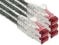 1aTTack.de 0,25m CAT6 LAN-kabel RJ45 1000 Mbit, 5 stuks - transparant | S-FTP