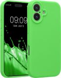 kwmobile telefoonhoesje geschikt voor Apple iPhone 17 - TPU backcover met siliconen coating - Smartphone case in limoengroen