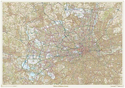 Historische Middlesex County Kaart - Kunststof gecoat