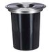 WELL HOME - Vuilnisbak voor werkbladen, met deksel van roestvrij staal, 5 l, zwart