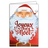 Afie Joyeux Santa, 61-5630, kerstkaart, glanzend, glinsterend, flamboyend, gebreid, kerstfeest, met witte envelop