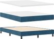 vidaXL Boxspringbed met hoofdeinde, bleu foncé, 200 x 140 cm, velours