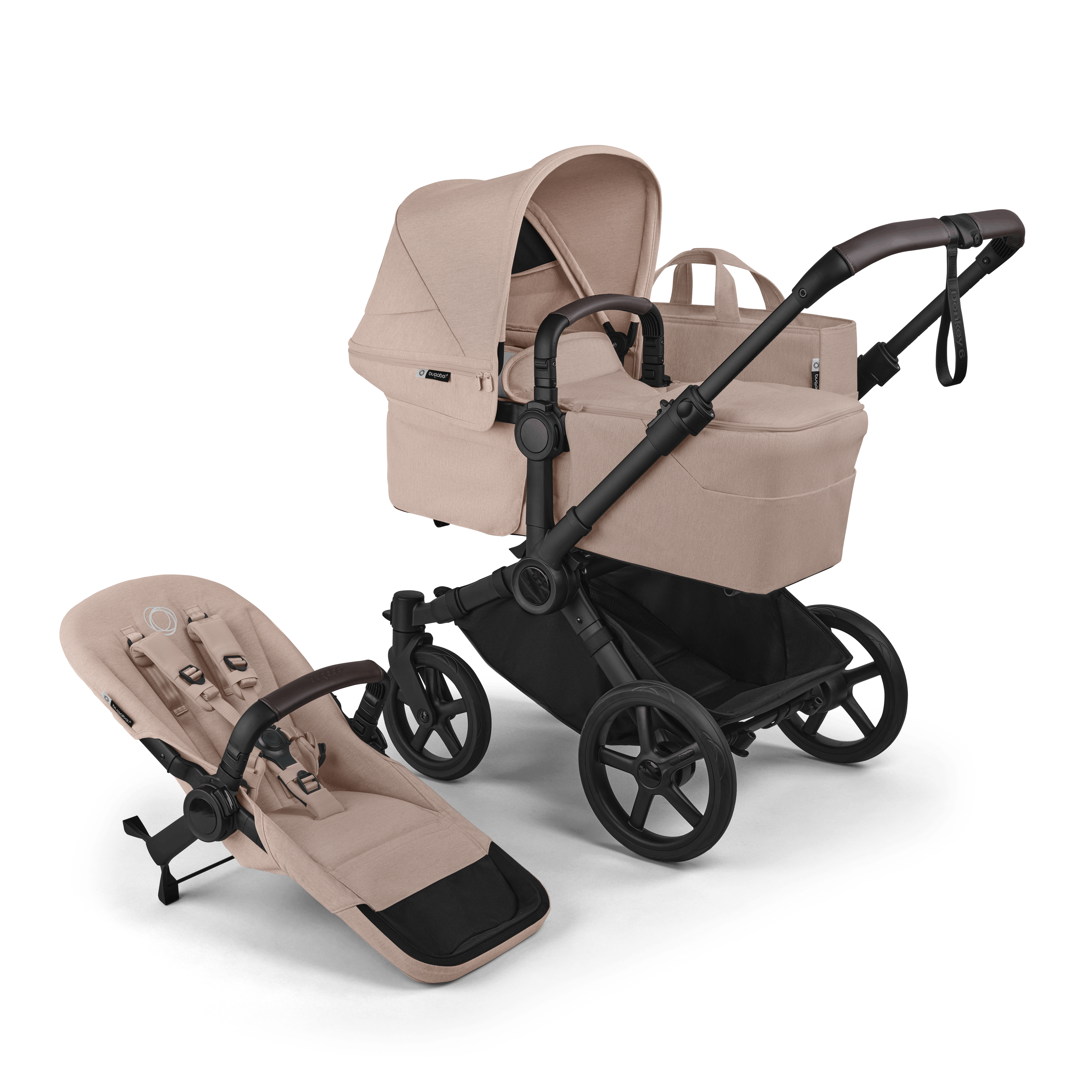 Bugaboo Kinderwagen Bugaboo Donkey6 Single Complete Black/Desert Taupe Melange
