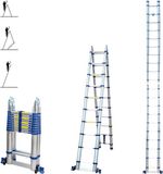 Merkloos Telescopische Ladder - Aluminium - 150 kg