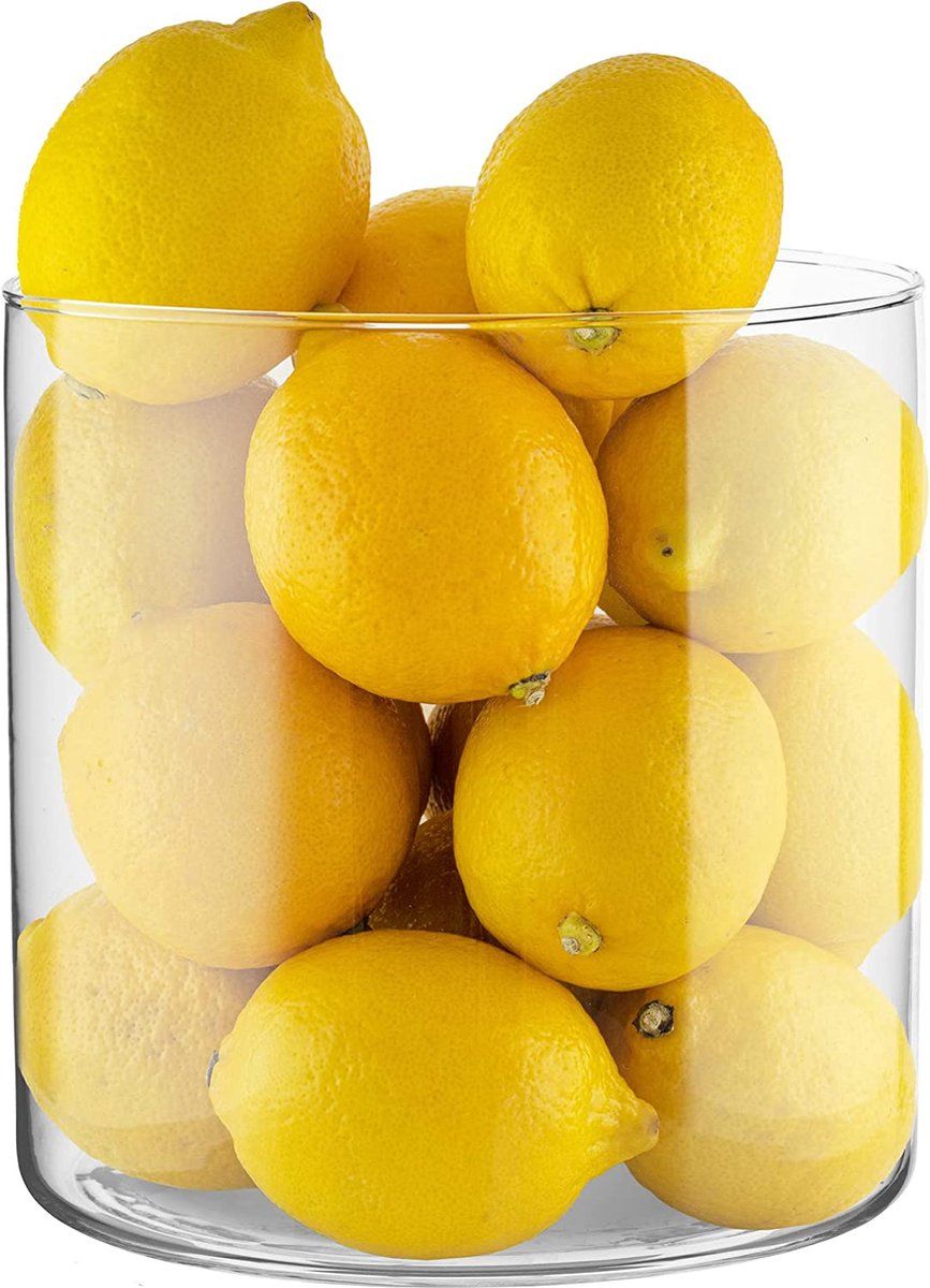 Home trend TREND FOR HOME Vaas voor Bloemen ml Bloemenvaas Transparant Glas Kaarsenhouder Kamer Decoraties Tafeldecoratie Cilinder Vaas | 19 cm Hoog | Naida