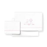 Mon Petit Beddengoedset voor kinderbed, wit en roze