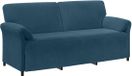vidaXL Canapé 3 places, bleu, 198 x 83 x 95 cm, velours