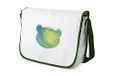Bonamaison Digitaal bedrukte Messenger schooltas met kaki riem voor meisjes en jongens, boodschappentassen voor scholieren, schoudertassen, grootte: 29x36 cm