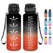Grsta Drinkfles, 1,5 liter, drinkfles met rietje, BPA-vrij, sportfles, geschikt voor koolzuurhoudende dranken, waterfles voor gym, camping en school, fitness