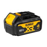 DEWALT Li-ion accu (4 Ah, schuifaccu, compatibel met alle Dewalt 18 Volt XR machines, led-capaciteitsindicator)