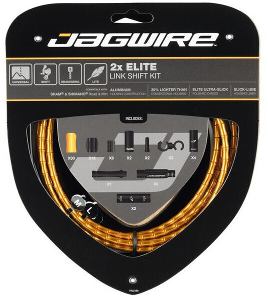 Jagwire 2X Elite Link Schakelkabel Set, gold