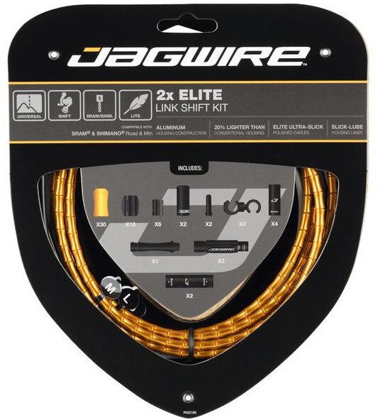 Jagwire 2X Elite Link Schakelkabel Set - gold