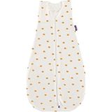Träumeland S0300502 zomerslaapzak LIEBMICH Tencel, maat 60 cm, design 'wit met gele sterren': zonder optische witmakers, meerkleurig, 240 g