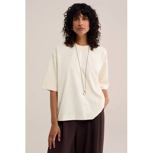 WE Fashion WE STUDIO oversized T-shirt - ecru