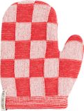 Knit Factory Ovenwant Block - Ecru/Rood
