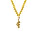 Lucardi Dames Stainless steel ketting met hanger zeepaard voor dames - Ketting - Staal - Goudkleurig - 42 cm