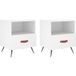 Icecat Tables de chevet 2 pcs Armoire de chevet Table de nuit Blanc 40x35x47,5 cm Bois d'ingénierie