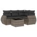 VidaXL 5-delige Loungeset met Kussens, Poly Rattan, Grijs