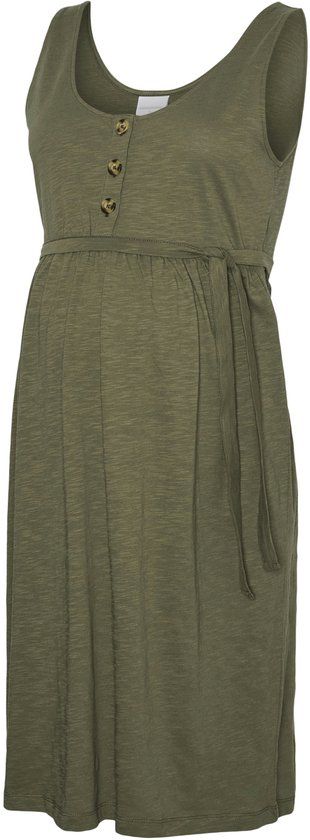 MAMALICIOUS MLIVY LIA SL JRS ABK DRESS 2F NOOS Dames Mini jurk S Katoen Groen
