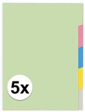 Merkloos Gekleurde ringmap/band tabbladen A4 - 25x tabs - tabbladen kantoor/thuis