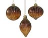 Decoris Kerstbal glas d8 cm bruin a3