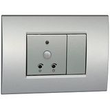 VEMER VE790900 SENS IR DUO schemerbewegingsmelder voor binnen, infrarood bewegingssensor, installatie op inbouwdoos, zilver