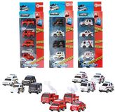 Toi-Toys Mini voertuigen speelgoed TURBO RACERS set 4 stuks multicolor