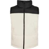 Urban Classics Block Gewatteerd Vest Heren Zwart/Beige M