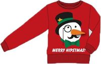Merkloos / Sans marque Angro Bv Foute Kersttrui Merry Hipstmas Rood - Maat M
