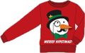 Merkloos / Sans marque Angro Bv Foute Kersttrui Merry Hipstmas Rood - Maat M