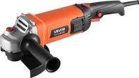 VEVOR Haakse slijpmachine, 177,8 mm, elektrische slijpmachine, elektrisch gereedschap, 8,2 ampère, 8500 RPM, hoogrendements haakse slijpmachines met verstelbaar stofafzuigsysteem, geschikt voor het slijpen, zagen en verwijderen van roest van metaal
