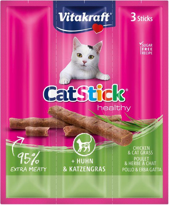 Vitakraft Cat-Stick mini Kip Kattengras